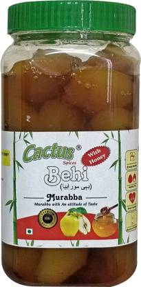 Cactus Spices Homemade Behi Murabba (Safarjal Murabba) (Quince Murabba) with Row Forest Honey Green Apple Murabba