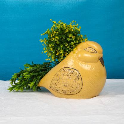 Justoriginals Parrot Shape Flower Pot(Color: Shiny Canary Yellow) Plant Container Set