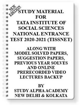 Study Notes Material On Tata Institute Of Social Sciences National Entrance Test 2020-2021 (Tissnet) Exam [pack Of 4 Books] Model Question Papers + Topicwise Analysis + Mcq Questions + Special Practice Set