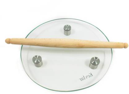 Kevlar Toughen Glass Rolling Board & Belan Set Rolling Pin & Board