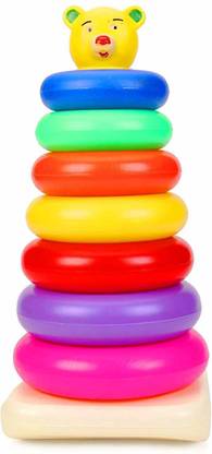 MAYUMI Teddy Rings Toy with 7 Educational Stacking Rings