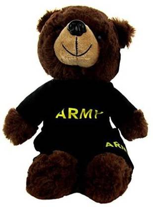 Mitchell Proffitt Army PT Outfit with Dog Tag on Stuffed Plush Bear  - 4.17 inch