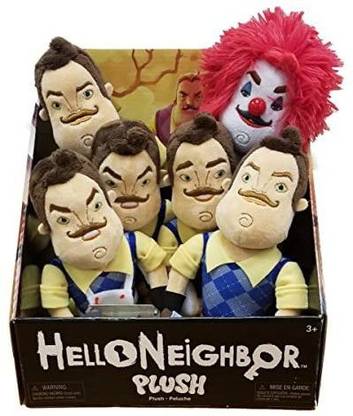 U.C.C. Distributing Hello Neighbor 10" Plush Toy Set of all 6 Styles -Complete Set  - 7 inch