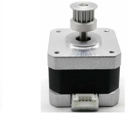 novo3D .in Nema 17 stepper motor 5Kg-cm with Motor Pulley for 3D Printer 1 set. Fitting Connector