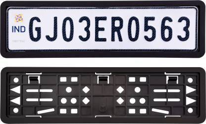 Ephemeral License Plate Frame 2 Pack Kit – Black Silicone License Plate Holder/Frame – Rattle Proof, Car Paint Scratch Proof, Rust Proof, Street Legal Car Number Plate