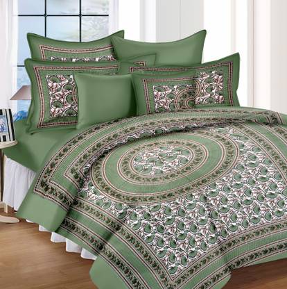 Lali Prints Cotton Single Flat 160 TC Printed Bedsheet