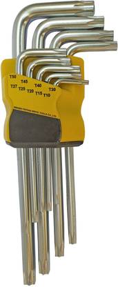 Inditools Latest 9pc Torx allen key set normal size star allen key set Allen Key Set
