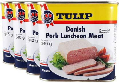 TULIP Pork Luncheon Meat, 340g, Pack of 4 Meat