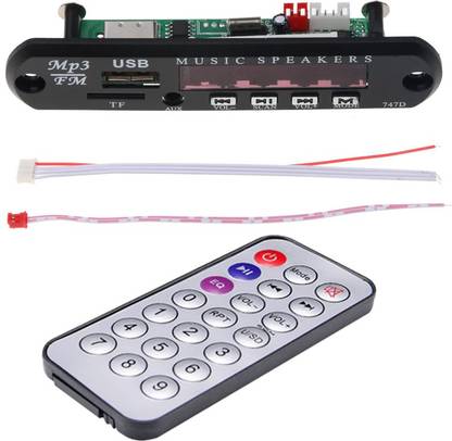 digitronics Multi-functional USB decoder panel for amplifier, Stereo sound output, USB, Bluetooth, SD CARD, FM, AUX, Recording, Phone charging, amplifier Remote kit Car Stereo