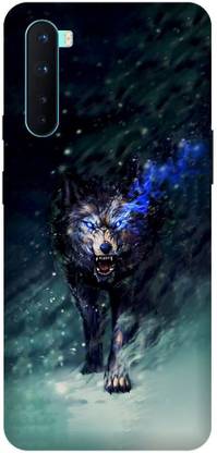 FULLYIDEA Back Cover for OnePlus Nord, wolf fox