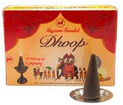 MYSORE SANDAL sandal dhoop cone's (pack of 12) Sandal Dhoop