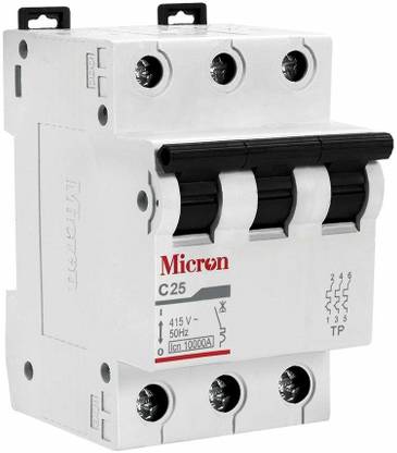 Micron MCB 25A Triple Pole (Tp) - 'C' Curve 0713X11UVD6 MCB