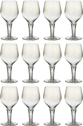 1st Time (Pack of 12) Rich Look Royal Transparent Glass Set Of 12 Glass Set Wine Glass