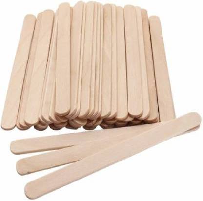 avnish Hard Wax Wooden Stick For Full Body Hair Removal Waxing Sticks (100 Wooden Stick) Strips
