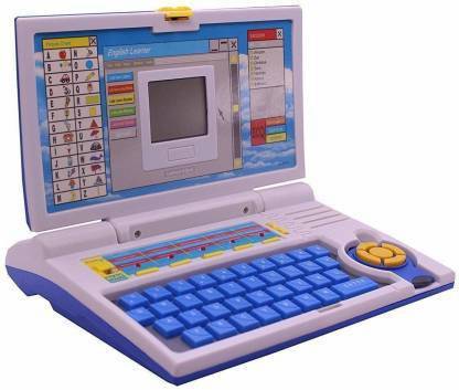 Prism Enterprise Toys Educational English Learner Laptop with Mouse for Kids 20 Activity Games (Blue)