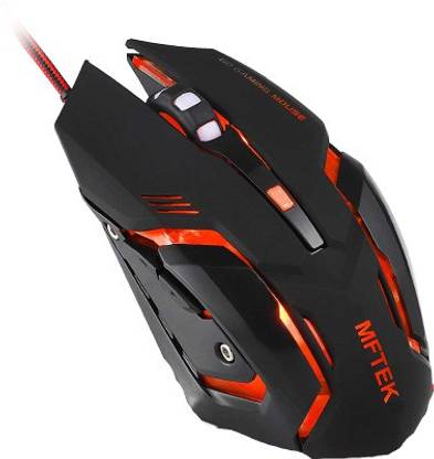 MFTEK Gaming Mouse USB Wired, 6 Programmable Buttons, 4 LED Backlit Color Adjustable DPI, Ergonomic Optical Gaming MOUSE Wired Ambidextrous Optical  Gaming Mouse