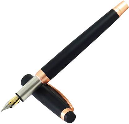 auteur Click Black Color Matt Finish Medium Nib With Rose Gold Trims Fountain Pen
