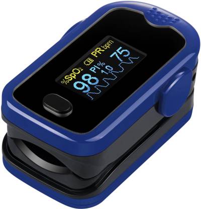 Smart Saver Fingertip Pulse Oximeter for Health with Alarm Function Pulse Oximeter (Blue) Pulse Oximeter