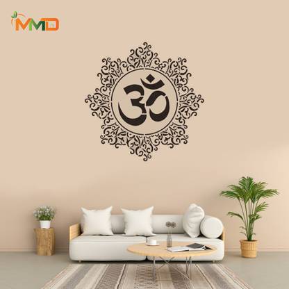 MMD DECORATION OM Divine Wall Art Wall Stencil MMD Wall Stencils Design Reusable Sheet Size:- 16" X 24" Om The Significance stencil. om symbol Stencil (Pack of 1, DEVOTEE PATTERN) wall stencil Stencil