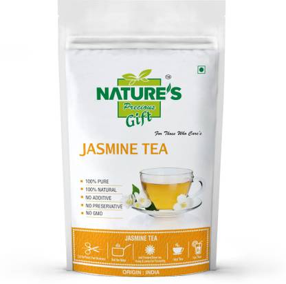 Nature's Precious Gift Jasmine Flowers Dried - 1 kg - Jumbo Super Saver Wholesale Pack Jasmine Jasmine Tea Pouch
