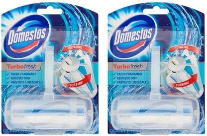 Domestos Turbo Fresh Toilet Block Ocean Fresh 32g Pack Of 2 Ocean Rim Block