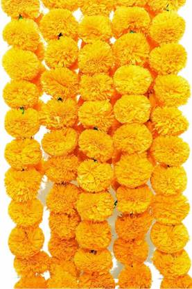 RAM MURTI ENTERPRISES Artificial Genda or Marigold Flowers Garland for Decoration Toran