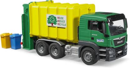 Bruder Man Tgs Rear Loading Garbage Truck (Green)