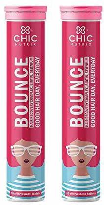 Chicnutrix Bounce - Biotin for Hair Growth with Selenium & Amino Acids - Raspberry Flavour