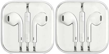 Meyaar 2 Pack Metal in-Ear Earbuds Headphones with Mic for IOS 5s 6 6s Wired