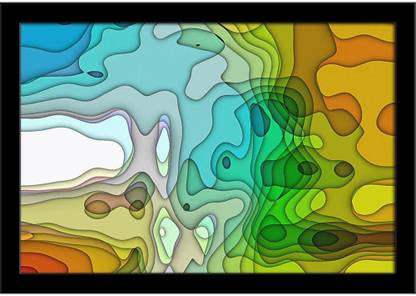 Abstract Colorful Chaotic Pattern Paper Print