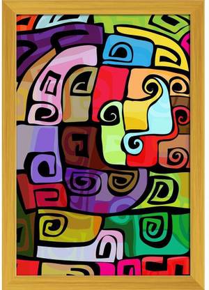 Abstract Colorful Funky Paper Print