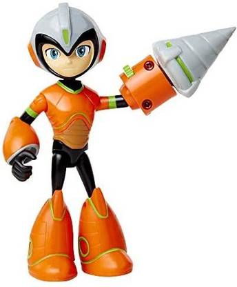 Jakks Mega Man: Fully Charged Deluxe Drill Man Schematics Mega Man Articulated Action Figure with Spinning Drill and Break-Ap