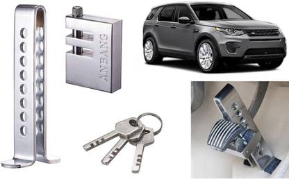 Selifaur BC19 Stainless Steel Pedal Lock Rod or for Car Clutch Brake Throttle Adjustable Anti Theft Security Lock System for Discovery Sport Wheel Lock