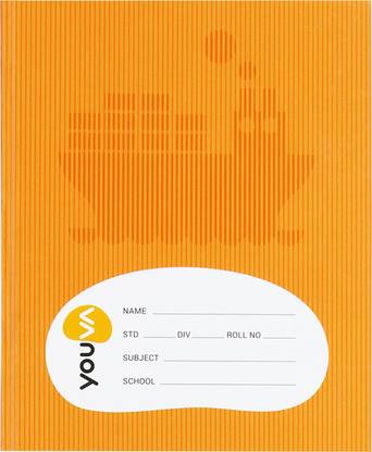 NAVNEET Youva Full Bound 15.5x18.8 cm Brown Regular Notebook Four Line 172 Pages