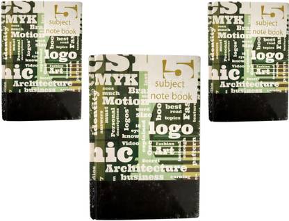 NIGHTINGALE INSCRIBE 5 SUBJECT NOTE BOOK A6 Note Book Single Ruled 400 Pages