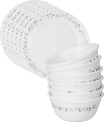 CORELLE Pack of 12 Glass Country Cottage 12 Pieces Dinner Set Dinner Set