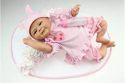 RBB Dolls Funny House 17 Inch Soft Silicone Realistic Reborn Baby Dolls Vinyl Lifelike Newborn Doll
