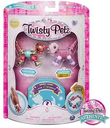 SPIN MASTER Twisty Petz Collectible Bracelet Set, Unicorn, Puppy & Surprise Pet 3-Pack