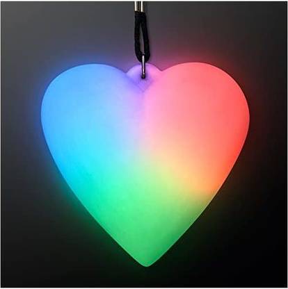 FlashingBlinkyLights Store Color Changing LED Heart Light Up Necklace