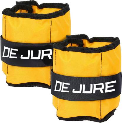 DE JURE FITNESS ANKLE WEIGHT (BLACK/YELLOW) 0.5 KG PAIR (0.5KG X 2 PCS) Yellow Ankle Weight