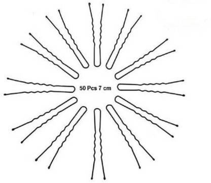 maanya enterprises Set Of 50 Pcs (7 cm) Curved U Shape For Bun juda Bobby Hairpin, Clips Barrette Styling Tools Accessories for Girls & Women - Black Hair Pin