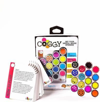 Fat Brain Toys Coggy, Multi Color | shape and patter games| visual spatial skills developing toys| Motor Skills developing toys| Learning and education toys