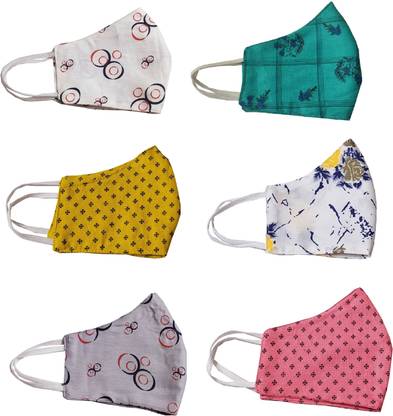 Shop & Shoppee 100% Pure Cotton Designer Cloth Soft & Skin Friendly Mouth Nose Cover Face Mask Double Layer High Premium Quality Cloth Mask(Washable & Reusable) cloth face mask Reusable, Washable Cloth Mask