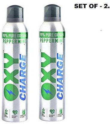 SAVIOUR Portable Oxygen Cylinder Respiratory Support For Health : Peppermint, Pack Of 2 Portable Oxygen Can