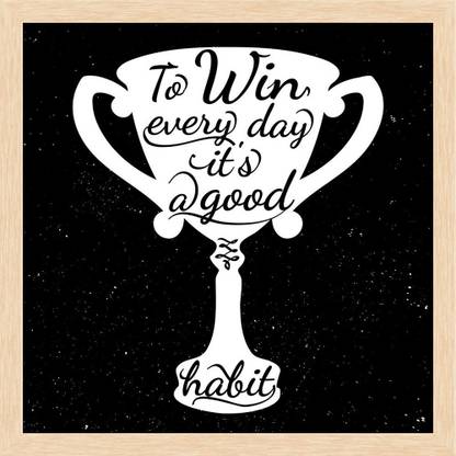 Artzfolio Black & White Motivational Inspirational Quote D1 Tabletop Painting Natural Brown Frame 8inch x 8inch (20.3cms x 20.3cms) Digital Reprint 8.5 inch x 8.5 inch Painting