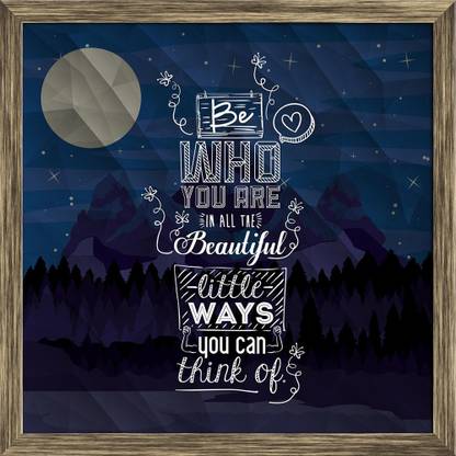 Artzfolio Motivational Typography Quote Message Design D15 Tabletop Painting Antique Golden Frame 10inch x 10inch (25.4cms x 25.4cms) Digital Reprint 10.5 inch x 10.5 inch Painting