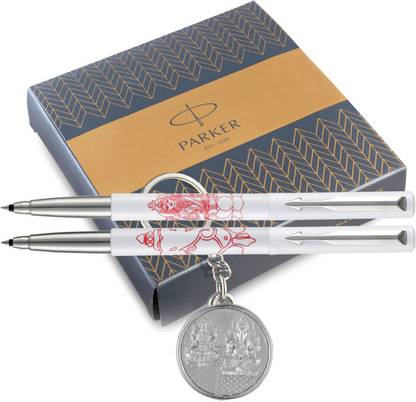 PARKER Vector Ganesh Laxmi Roller Ball pen with keychain Pen Gift Set