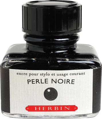 j herbin Perle Noire "D" 30ml Ink Bottle