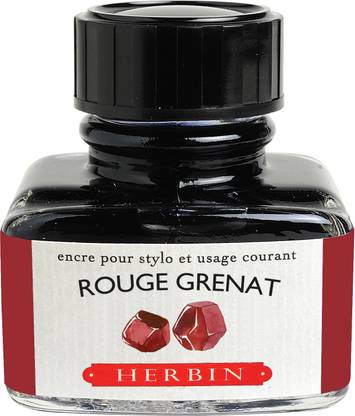 j herbin Rouge Grenat "D" 30ml Ink Bottle