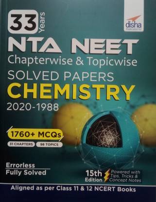 Disha NTA NEET Chapterwise & Topicwise Solved Papers Chemistry